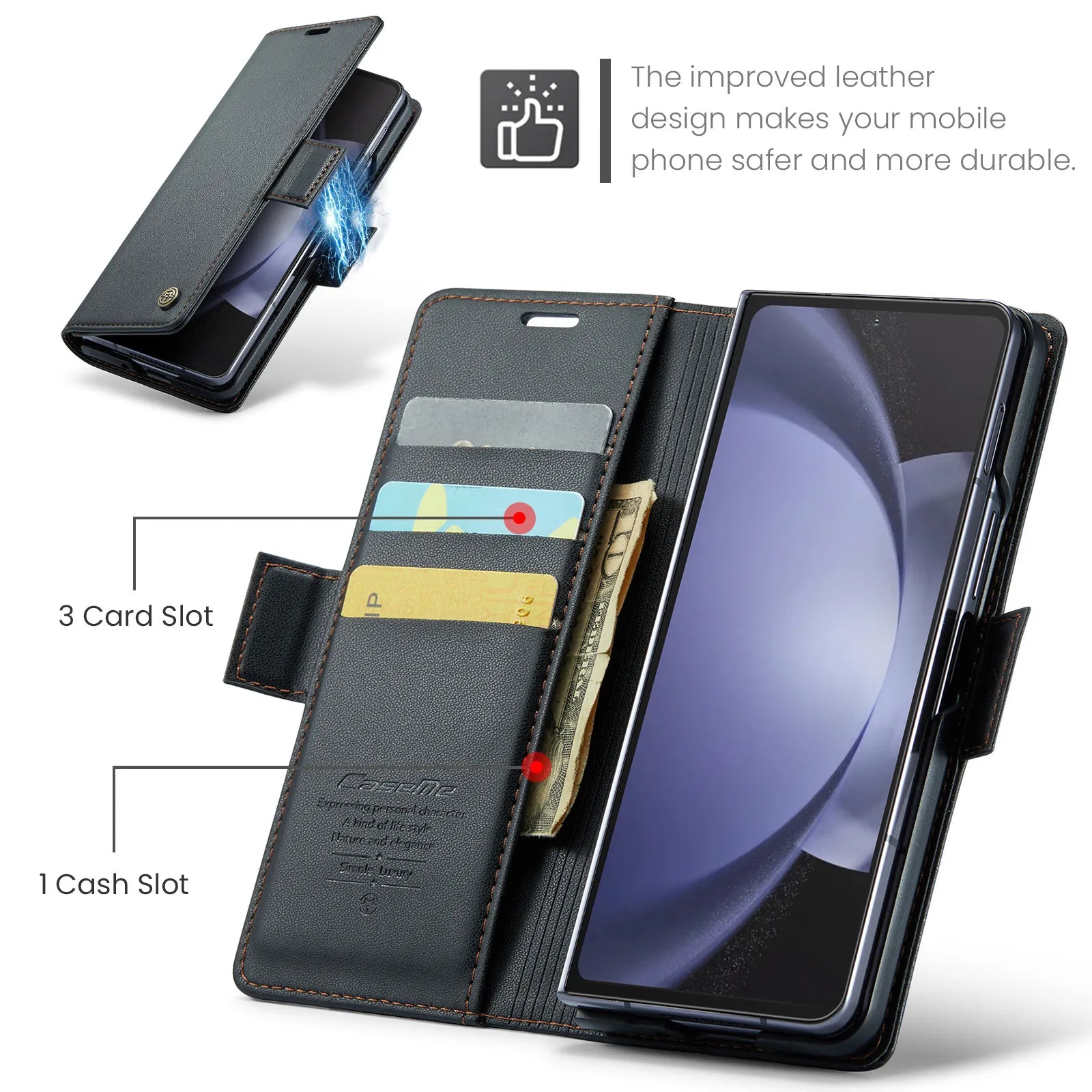 Magnetic Durable Galaxy Z Fold 7 Wallet Card Holder Cover