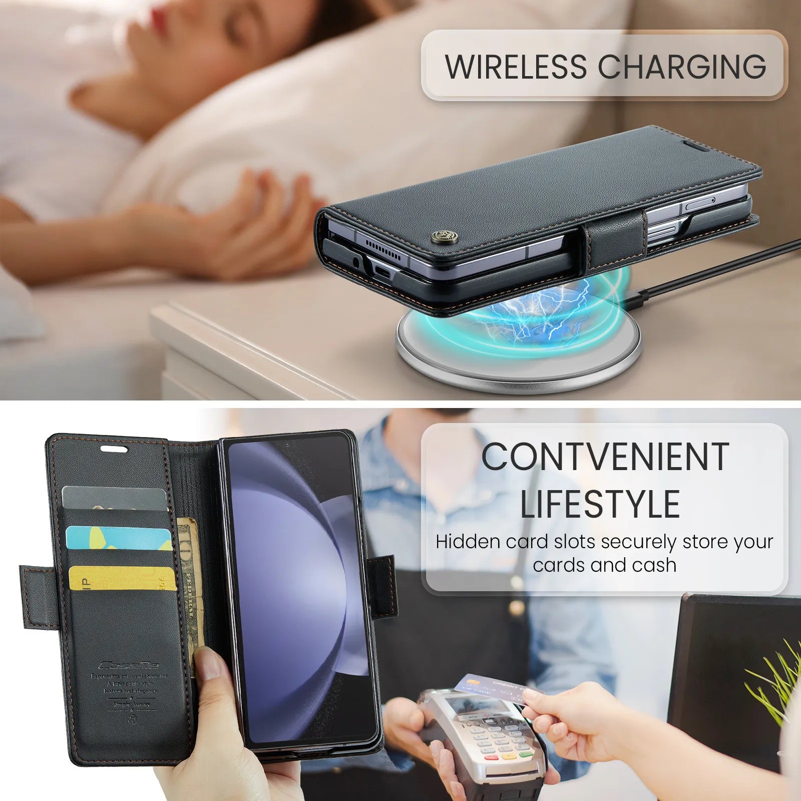 Magnetic Durable Galaxy Z Fold 7 Wallet Card Holder Cover