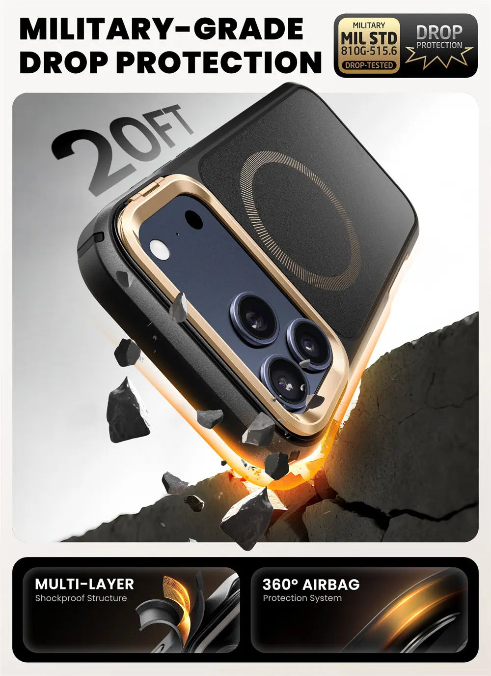 iPhone 17 Pro Case I-BLASON Are Flip Full-Body Heavy Duty Case