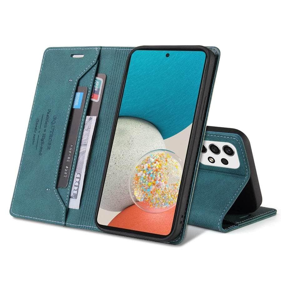 Anti-theft Galaxy A54 Leather Wallet