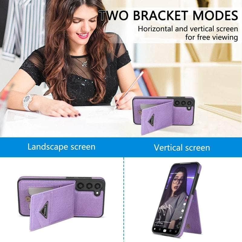 Anti-theft Galaxy S23 FE Brush Wallet Flip Case