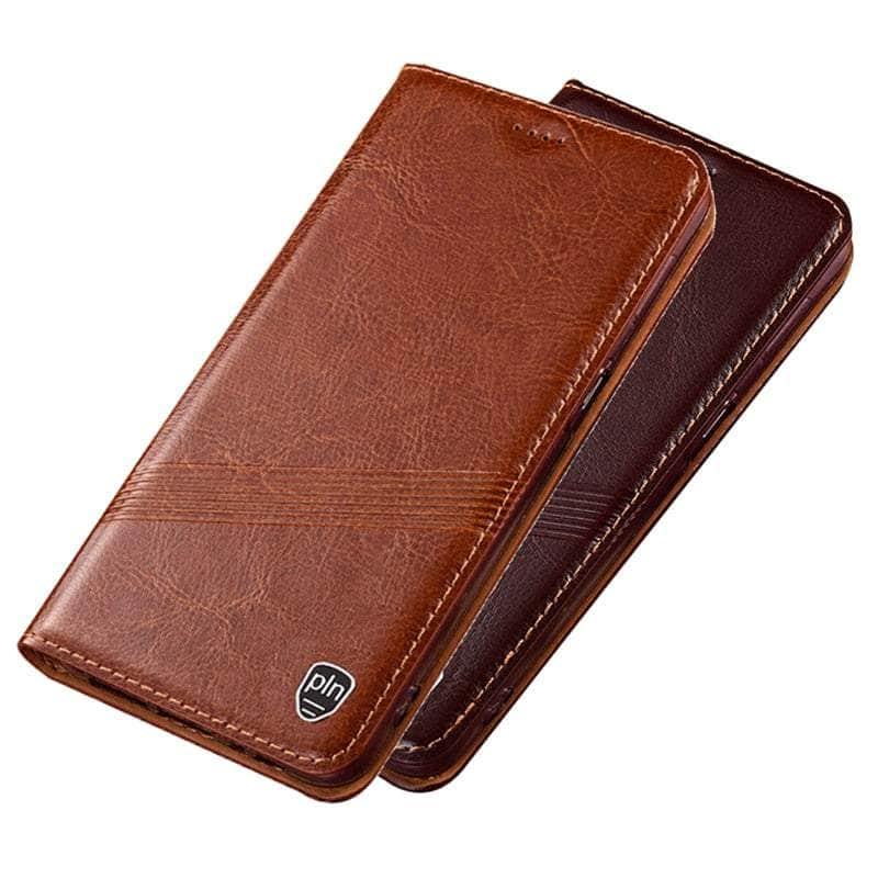 Casebuddy Crazy Horse Real Leather 15 Pro Magnetic Cover