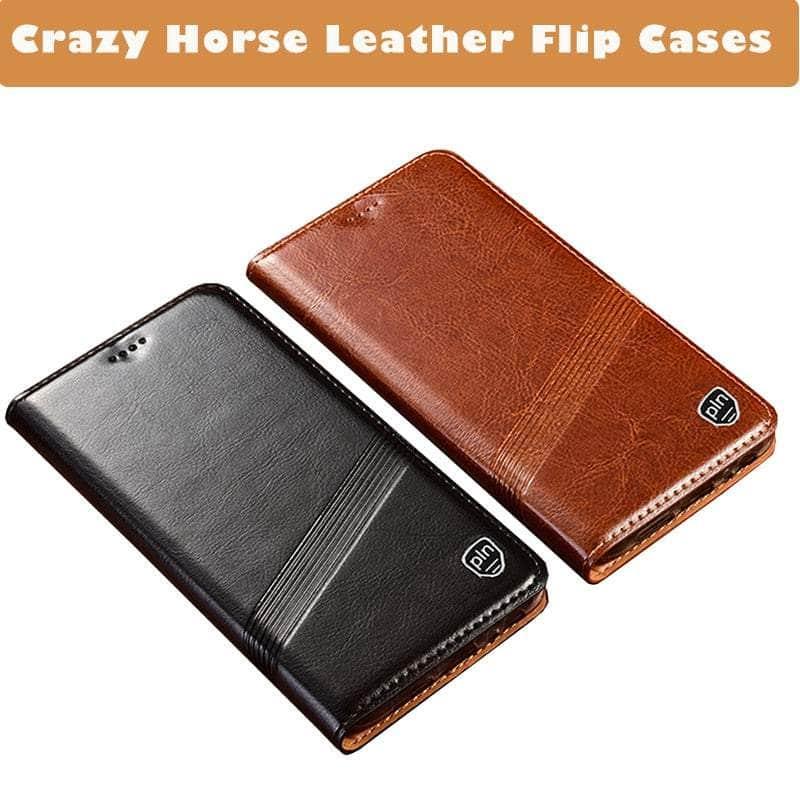 Casebuddy Crazy Horse Real Leather 15 Pro Max Magnetic Cover
