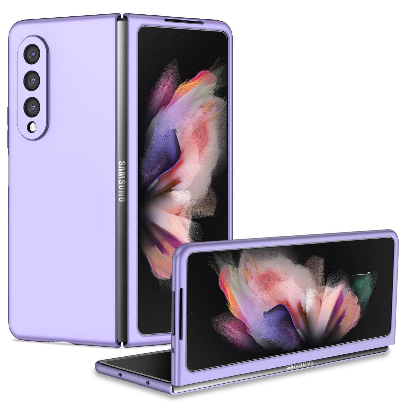 Casebuddy Purple / for samsung Z Fold 5 Drop Protection Galaxy Z Fold 5 Folding Case