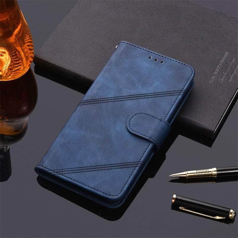 Casebuddy K2-Blue / Galaxy A34 5G Flip Leather Wallet Galaxy A34 Case