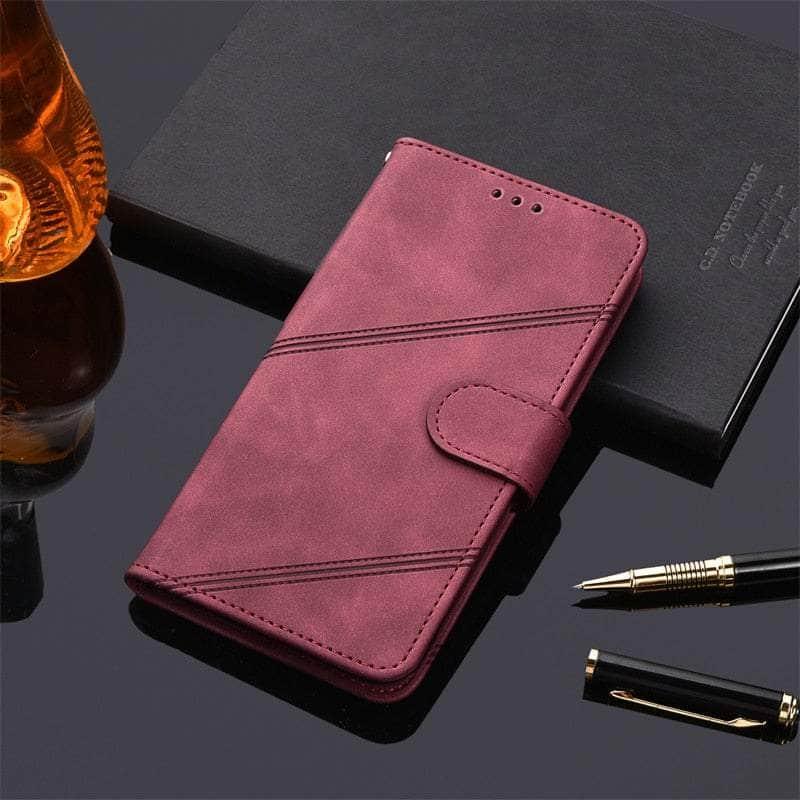 Casebuddy K3-Red / Galaxy A34 5G Flip Leather Wallet Galaxy A34 Case
