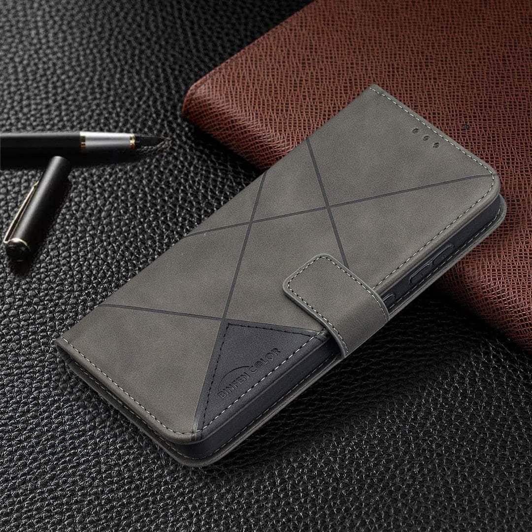 Casebuddy Galaxy A24 4G / Grey Galaxy A24 Wallet Flip Leather Case