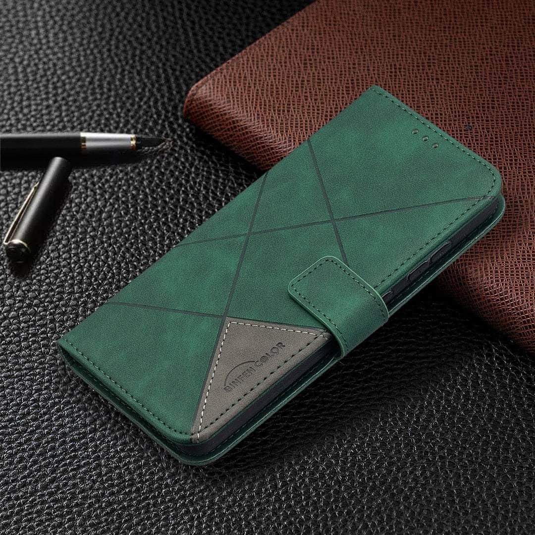 Casebuddy Galaxy A24 4G / Green Galaxy A24 Wallet Flip Leather Case