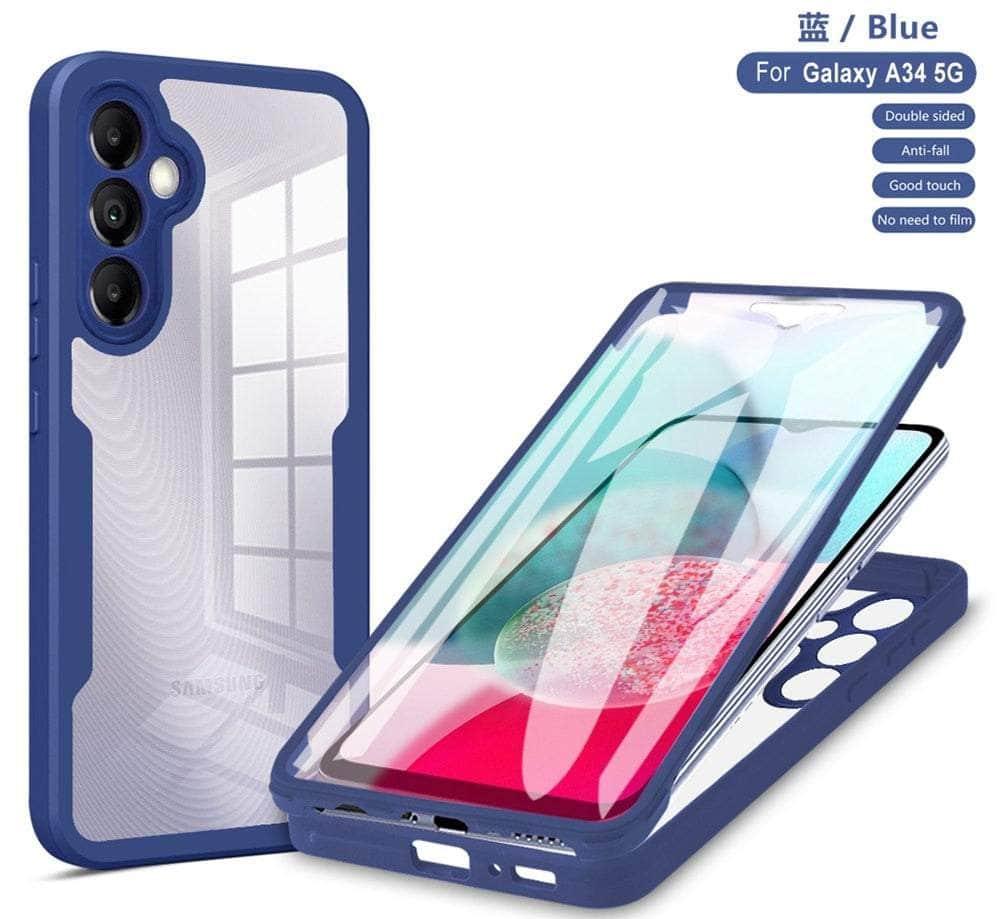 Casebuddy Galaxy A34 5G / Blue Galaxy A34 Full Body Protection Rugged Case