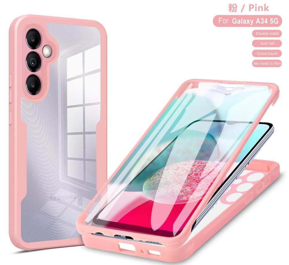 Casebuddy Galaxy A34 5G / Pink Galaxy A34 Full Body Protection Rugged Case