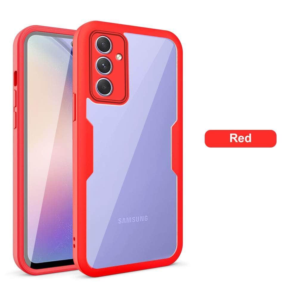 Casebuddy Red / for Samsung A54 5G Galaxy A54 360 Double-sided Shockproof Cover