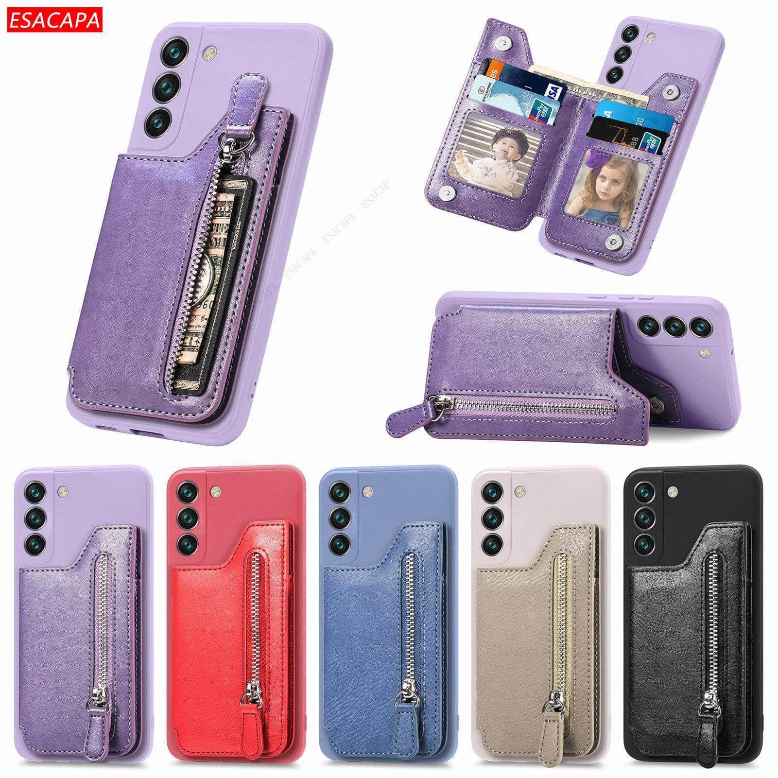 Casebuddy Galaxy A54 5G Zipper Wallet Vegan Leather Case