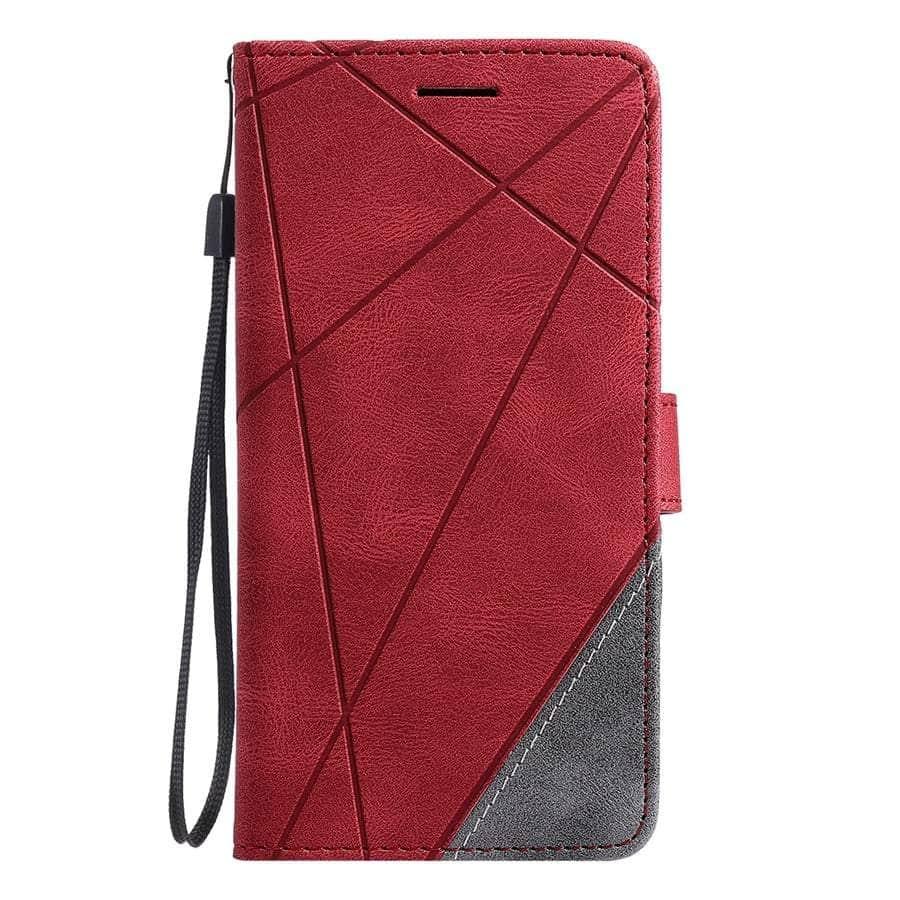 Casebuddy Red / Galaxy S23 Ultra Galaxy S23 FE Wallet Flip Vegan Leather Case