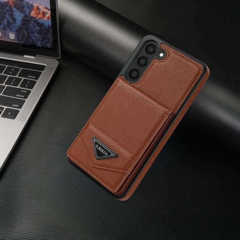 Casebuddy Brown / Samsung S23 Ultra Galaxy S23 FE Wallet Leather Anti-theft Case