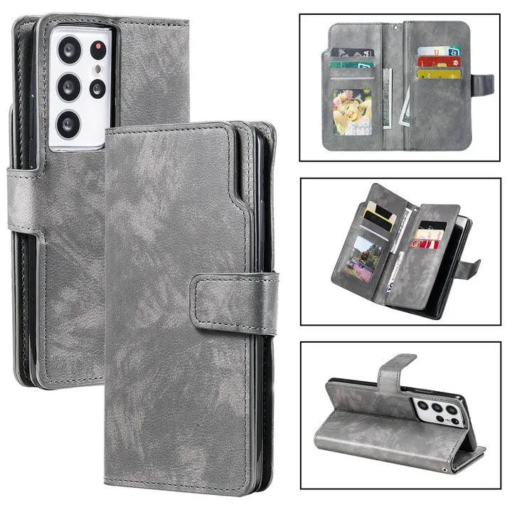 Galaxy S24 Flip Wallet Book Leather Case
