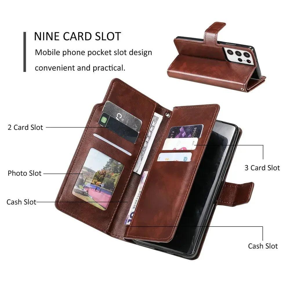 Galaxy S24 Flip Wallet Book Leather Case