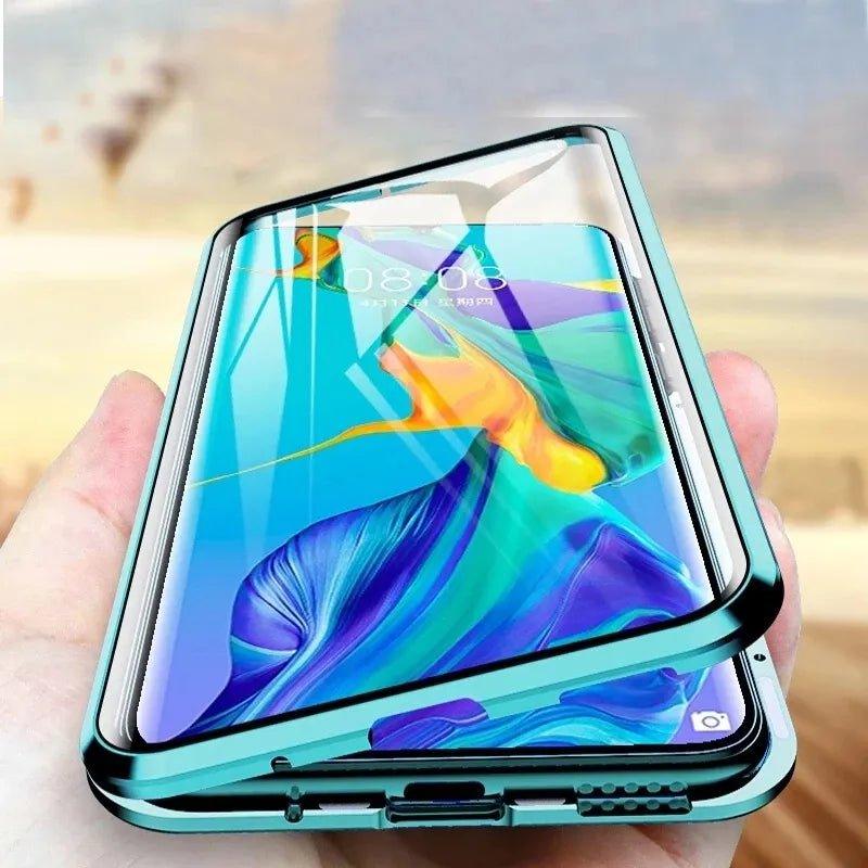 Galaxy S24 Magnetic Adsorption Glass Metal Case