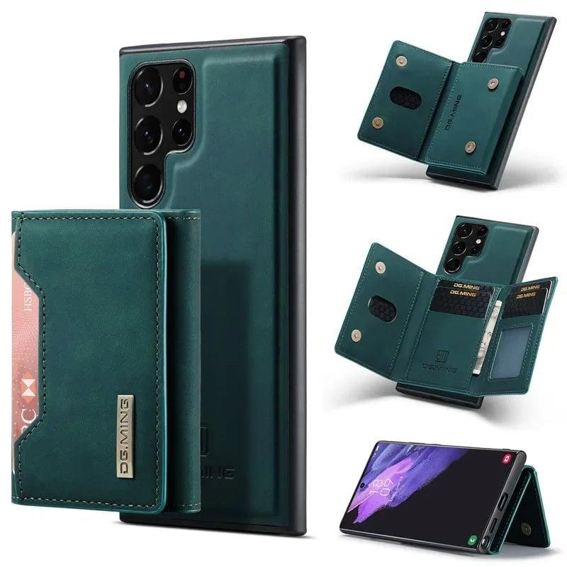 Casebuddy green / Samsung S24 Galaxy S24 Retro Flip Vegan Leather Case