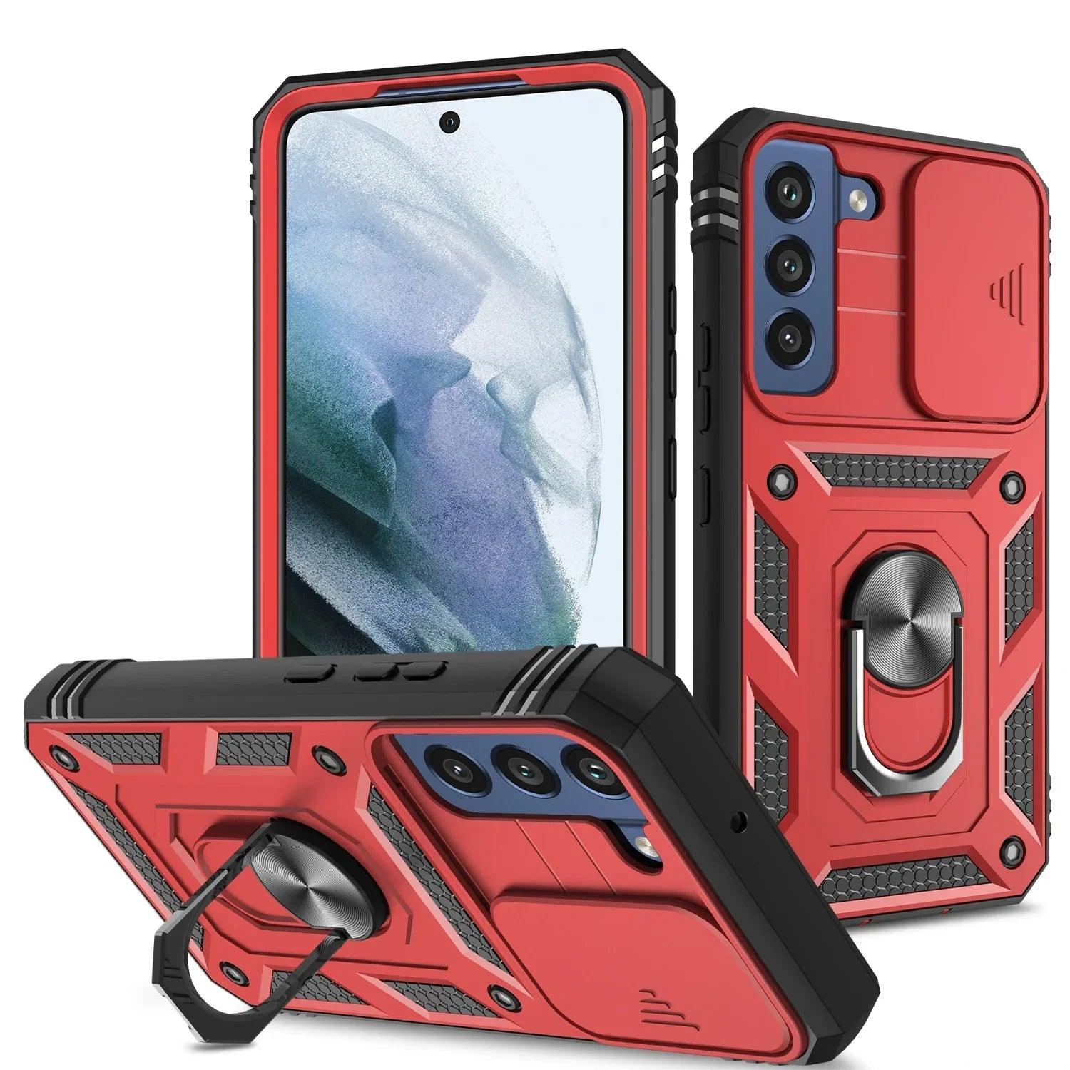 Casebuddy red and black / for Galaxy S24 Galaxy S24 Ring Holder Protection Case
