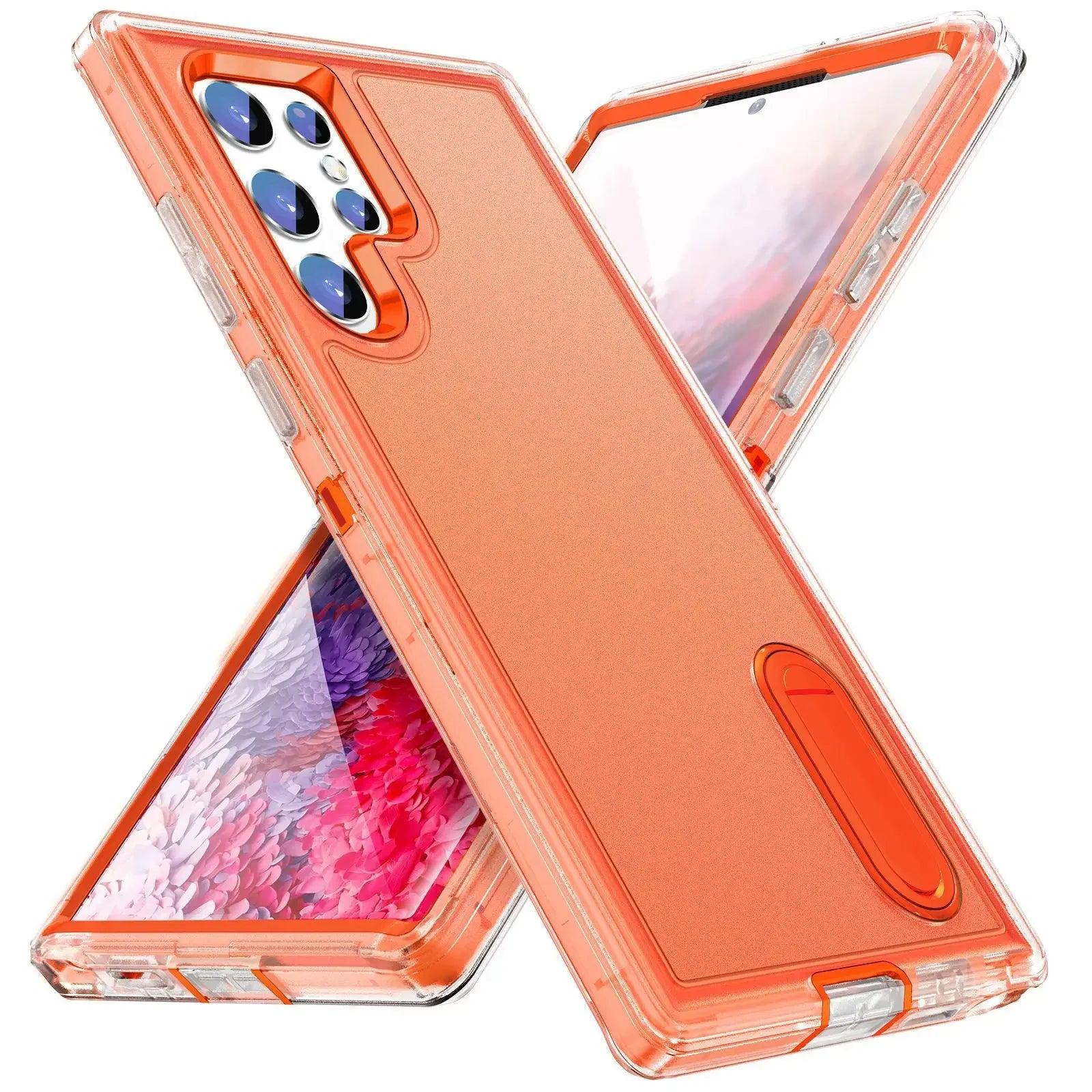 Casebuddy transparent orange / Samsung S24 Galaxy S24 Shockproof Heavy Duty Cover