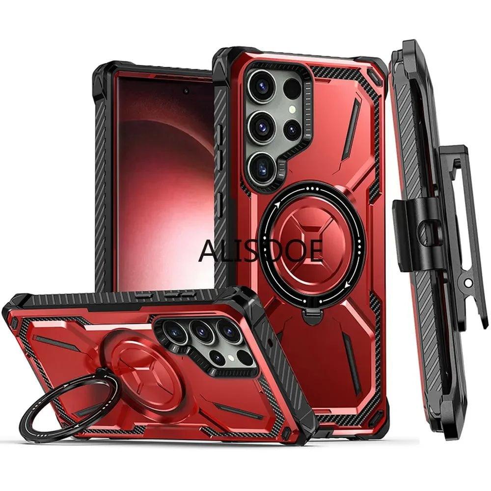 Casebuddy Red / For Galaxy S24 Ultra Galaxy S24 Ultra Full-Body Rugged Case
