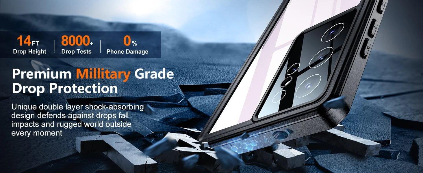 Casebuddy Black / Samsung S24 Ultra Galaxy S24 Ultra IP68 Shellbox Waterproof Case