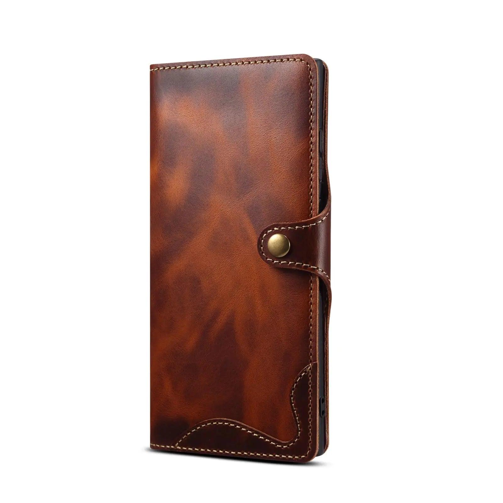 Casebuddy Galaxy S24 Ultra Real Cowhide Leather Wallet Case