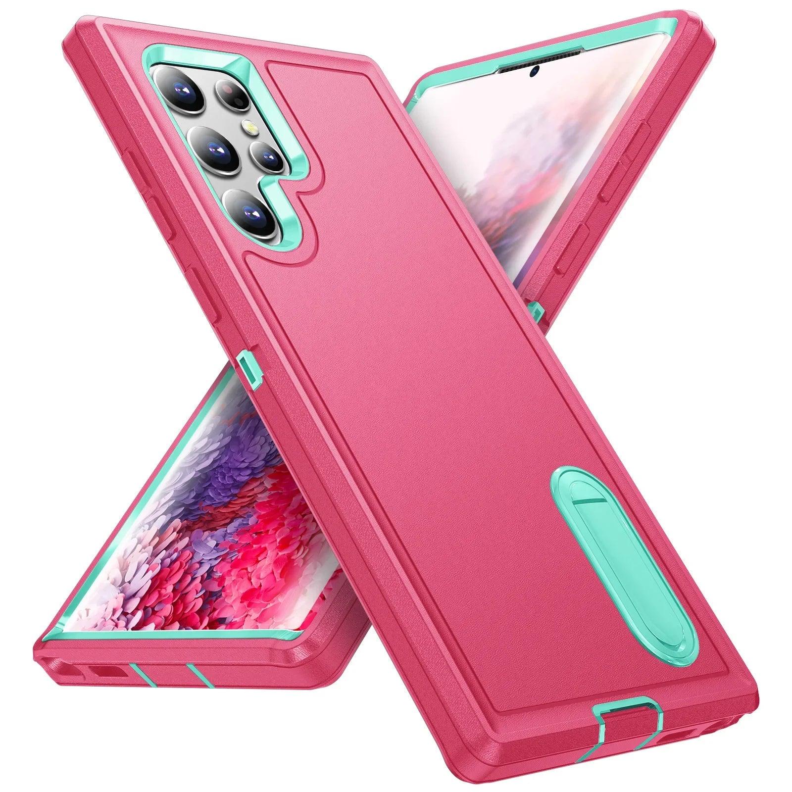 Casebuddy pink blue / Samsung S24 Ultra Galaxy S24 Ultra Shockproof Heavy Duty Cover