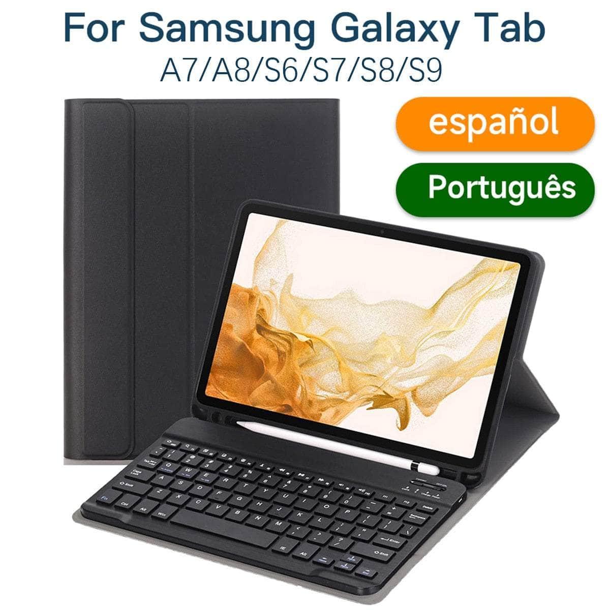 Casebuddy Black / English S9 Plus Galaxy Tab S9 Plus Bluetooth Keyboard Case