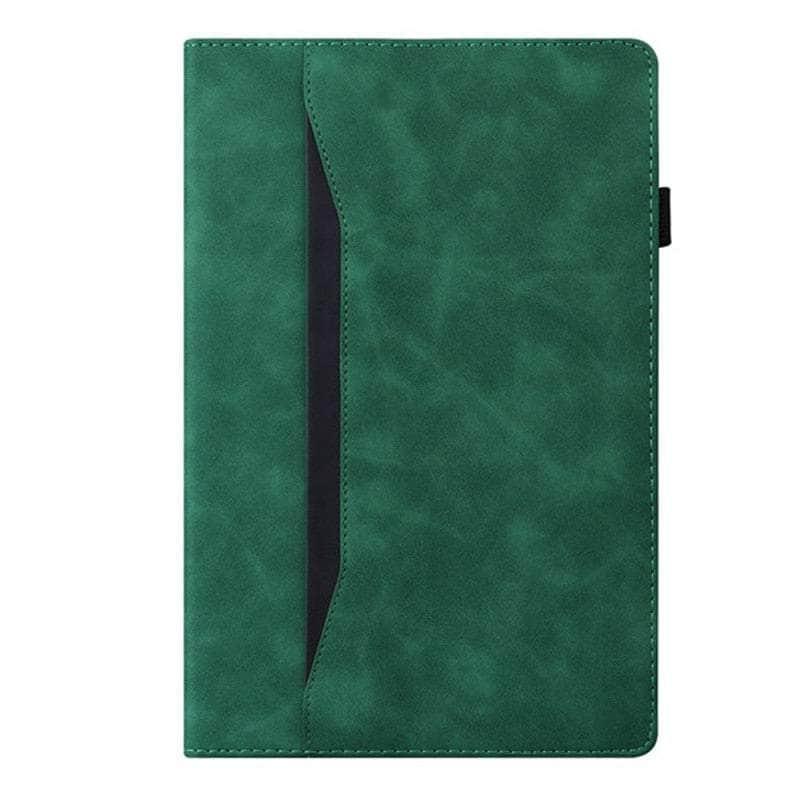 Casebuddy green-business / S9 Plus (12.4 inch) Galaxy Tab S9 Plus Luxury Vegan Leather Wallet Stand