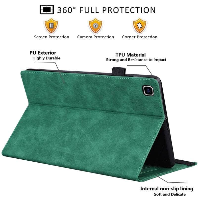 Casebuddy Galaxy Tab S9 Plus Luxury Vegan Leather Wallet Stand