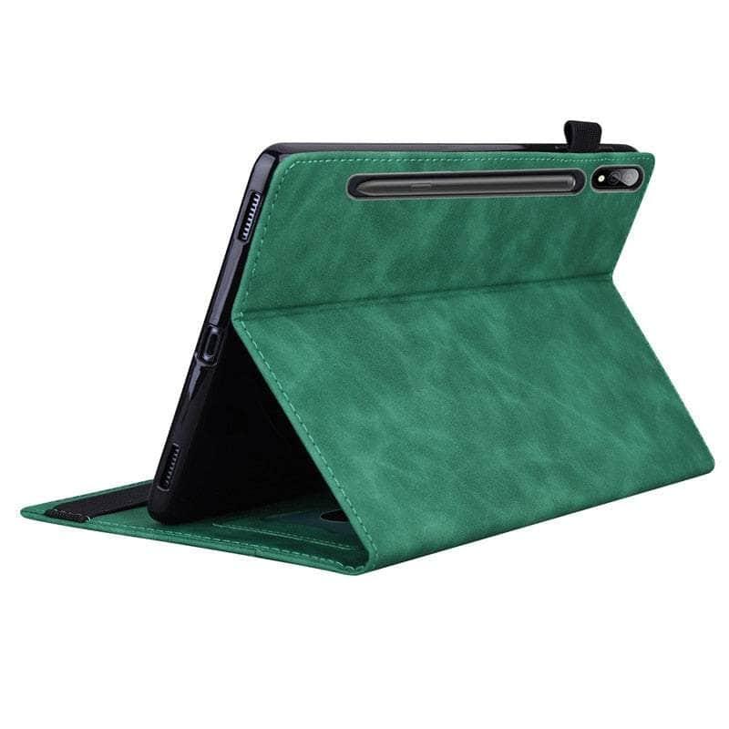 Casebuddy Galaxy Tab S9 Plus Luxury Vegan Leather Wallet Stand