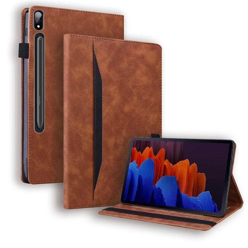 Casebuddy Galaxy Tab S9 Plus Luxury Vegan Leather Wallet Stand