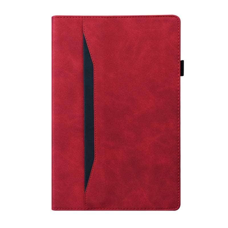 Casebuddy red-business / S9 Plus (12.4 inch) Galaxy Tab S9 Plus Luxury Vegan Leather Wallet Stand