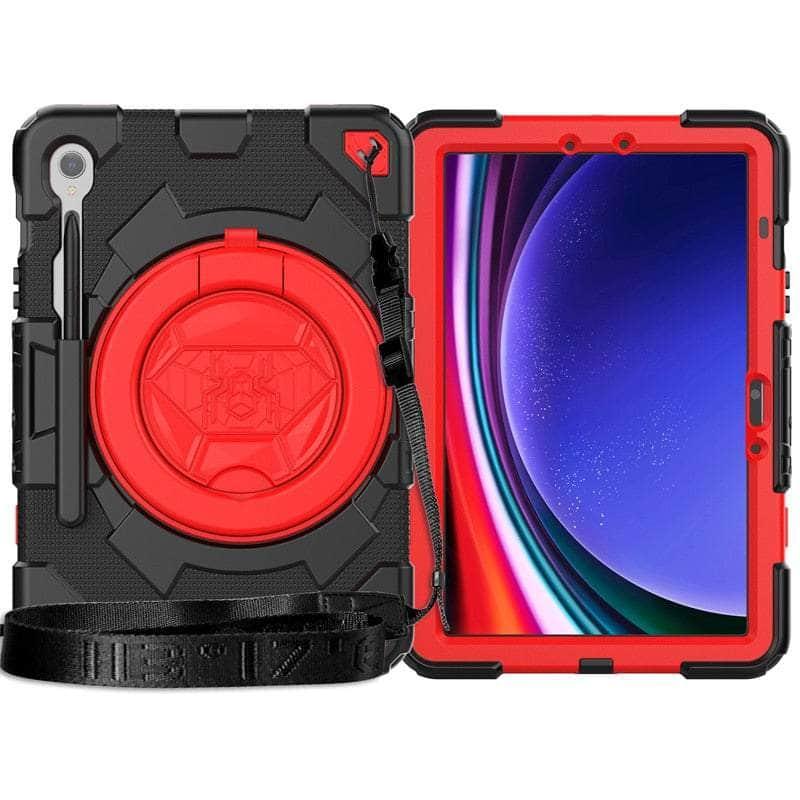 Casebuddy Black-Red / S9 11 inch Galaxy Tab S9 Shockproof Kids Cover