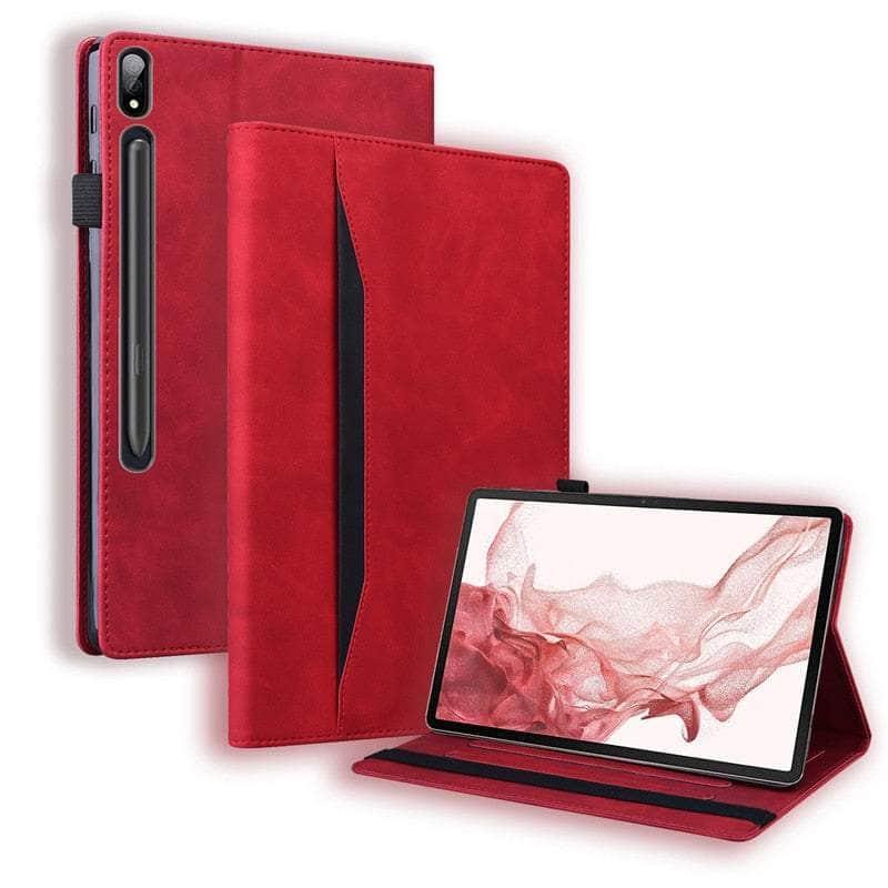 Casebuddy red-business / S9 Ultra (14.6 inch) Galaxy Tab S9 Ultra Luxury Vegan Leather Wallet