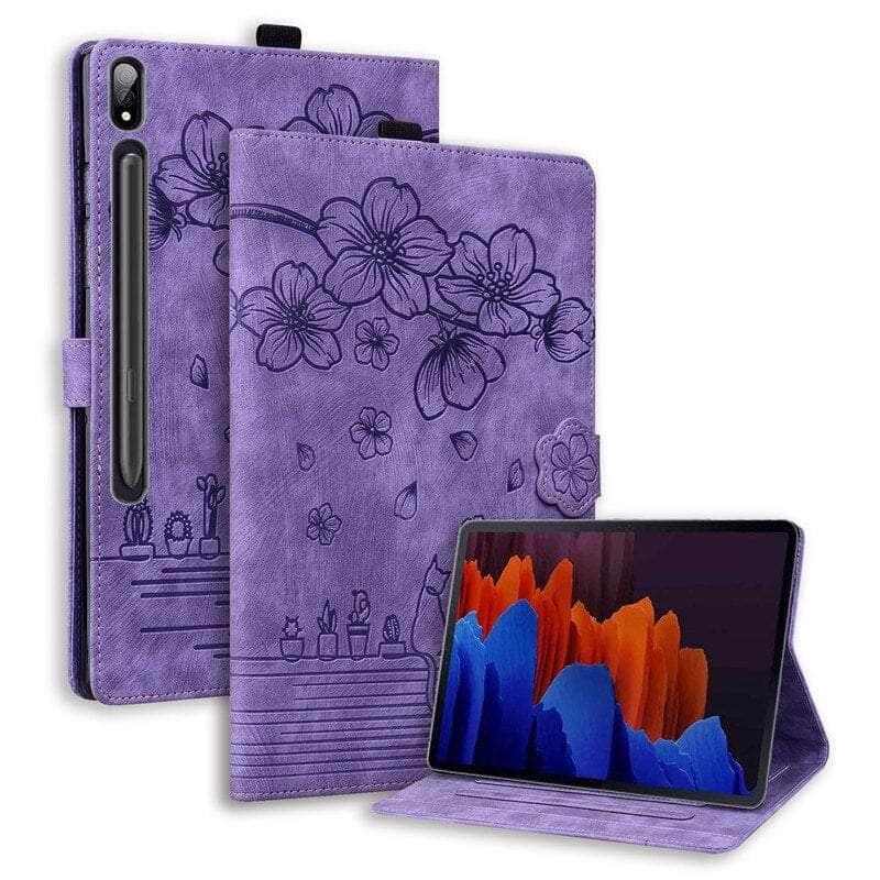 Casebuddy purple-sakura / S9 Ultra (14.6 inch) Galaxy Tab S9 Ultra Luxury Vegan Leather Wallet