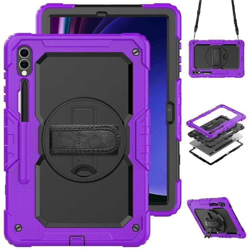 Casebuddy BK-PUR / S9 Ultra 14.6 inch Galaxy Tab S9 Ultra Shockproof Shoulder Strap Case