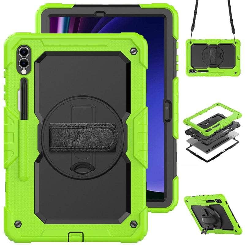 Casebuddy BK-LIME / S9 Ultra 14.6 inch Galaxy Tab S9 Ultra Shockproof Shoulder Strap Case
