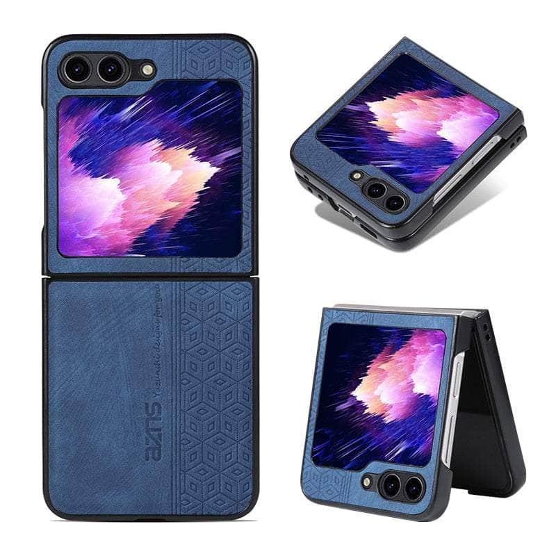 Casebuddy Galaxy Z Flip 5 Shockproof Protective Leather Cover