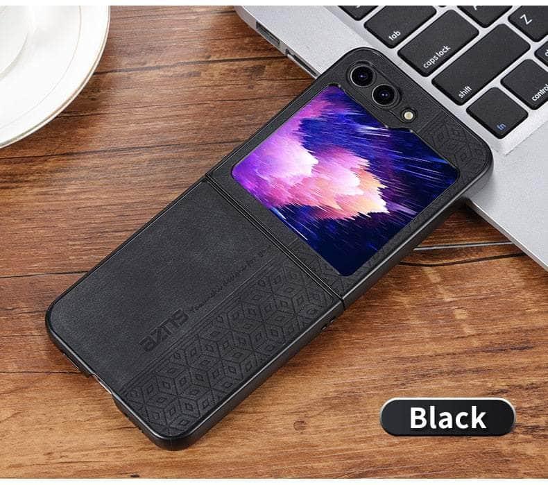 Casebuddy Galaxy Z Flip 5 Shockproof Protective Leather Cover