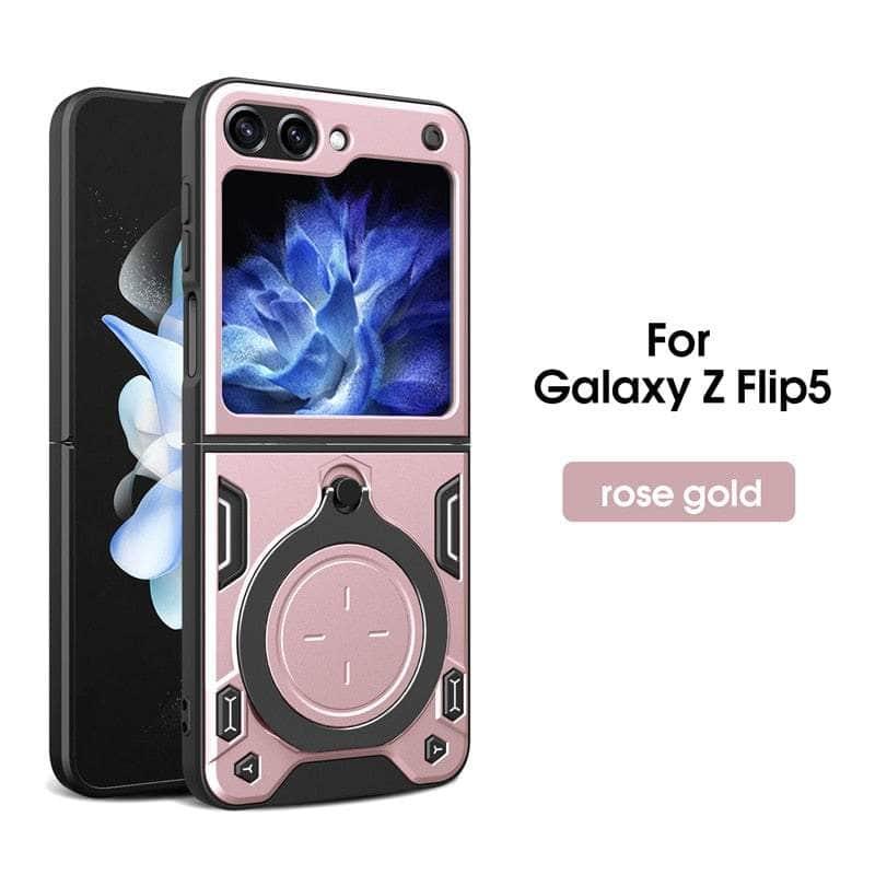 Casebuddy rose gold / For Galaxy Z Flip5 Galaxy Z Flip5 Magnetic Car Holder Armor Case
