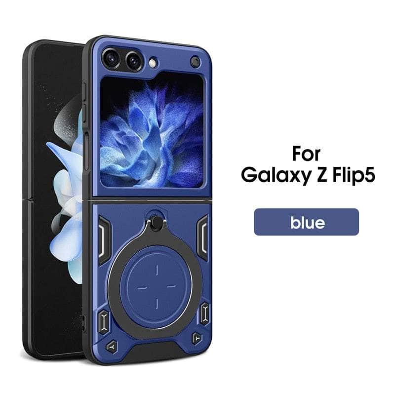 Casebuddy blue / For Galaxy Z Flip5 Galaxy Z Flip5 Magnetic Car Holder Armor Case