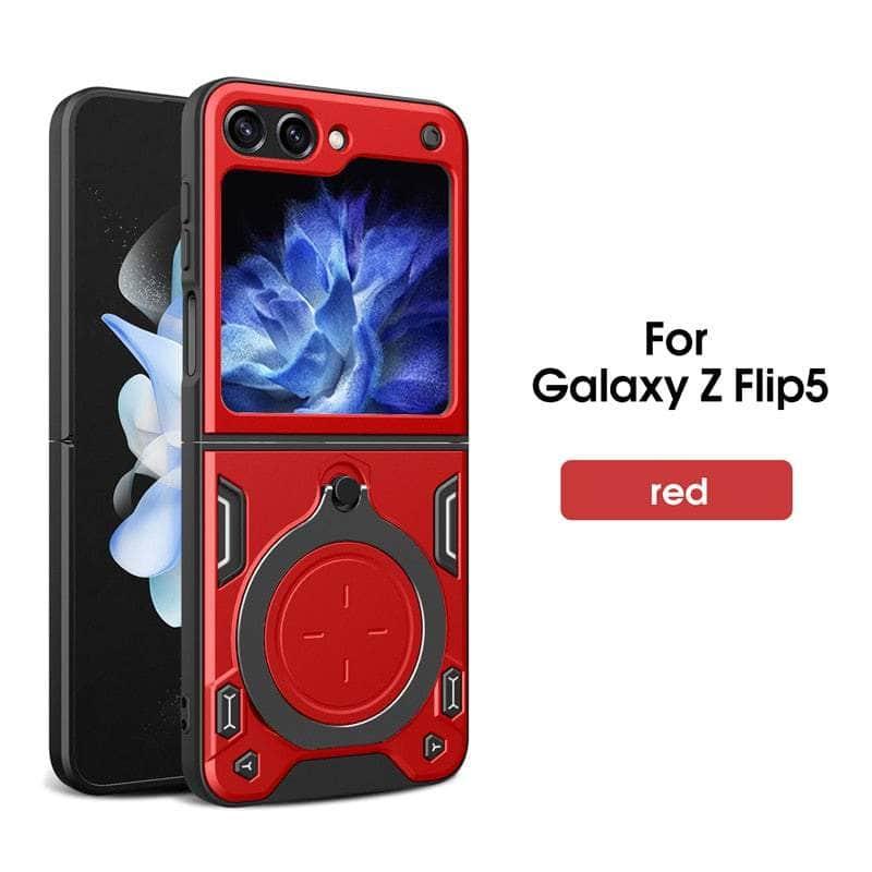 Casebuddy red / For Galaxy Z Flip5 Galaxy Z Flip5 Magnetic Car Holder Armor Case