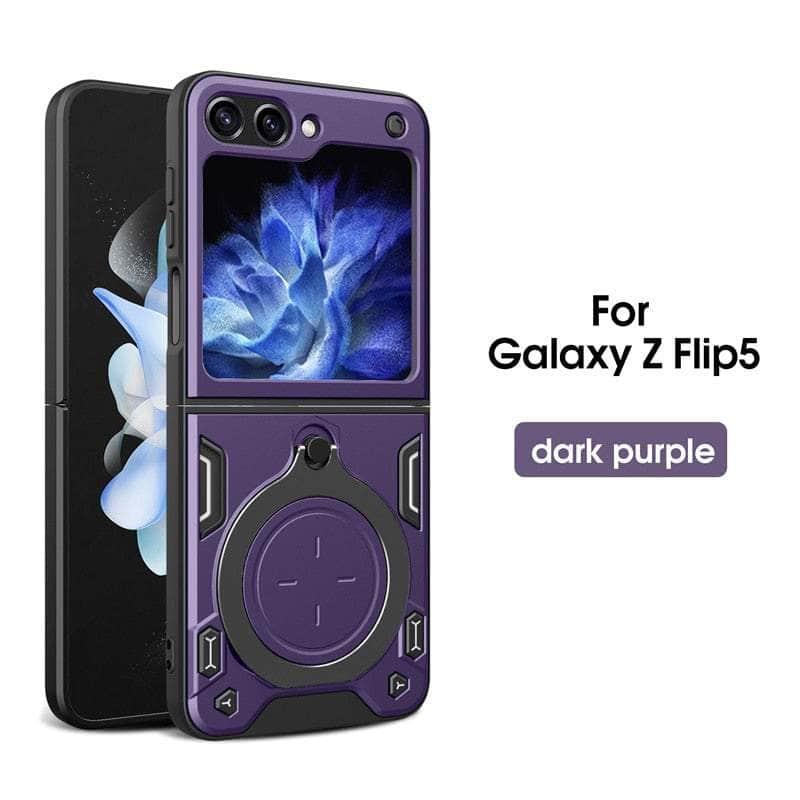 Casebuddy purple / For Galaxy Z Flip5 Galaxy Z Flip5 Magnetic Car Holder Armor Case