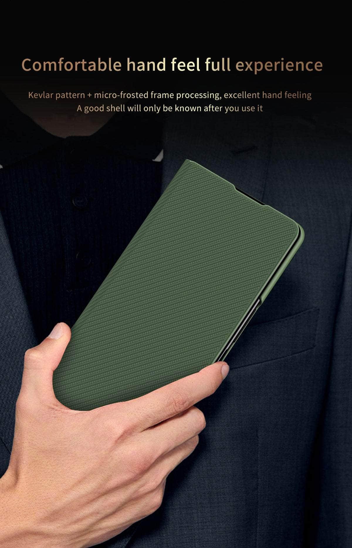 Casebuddy Galaxy Z Fold 5 Matte Carbon Fiber Folding Cover