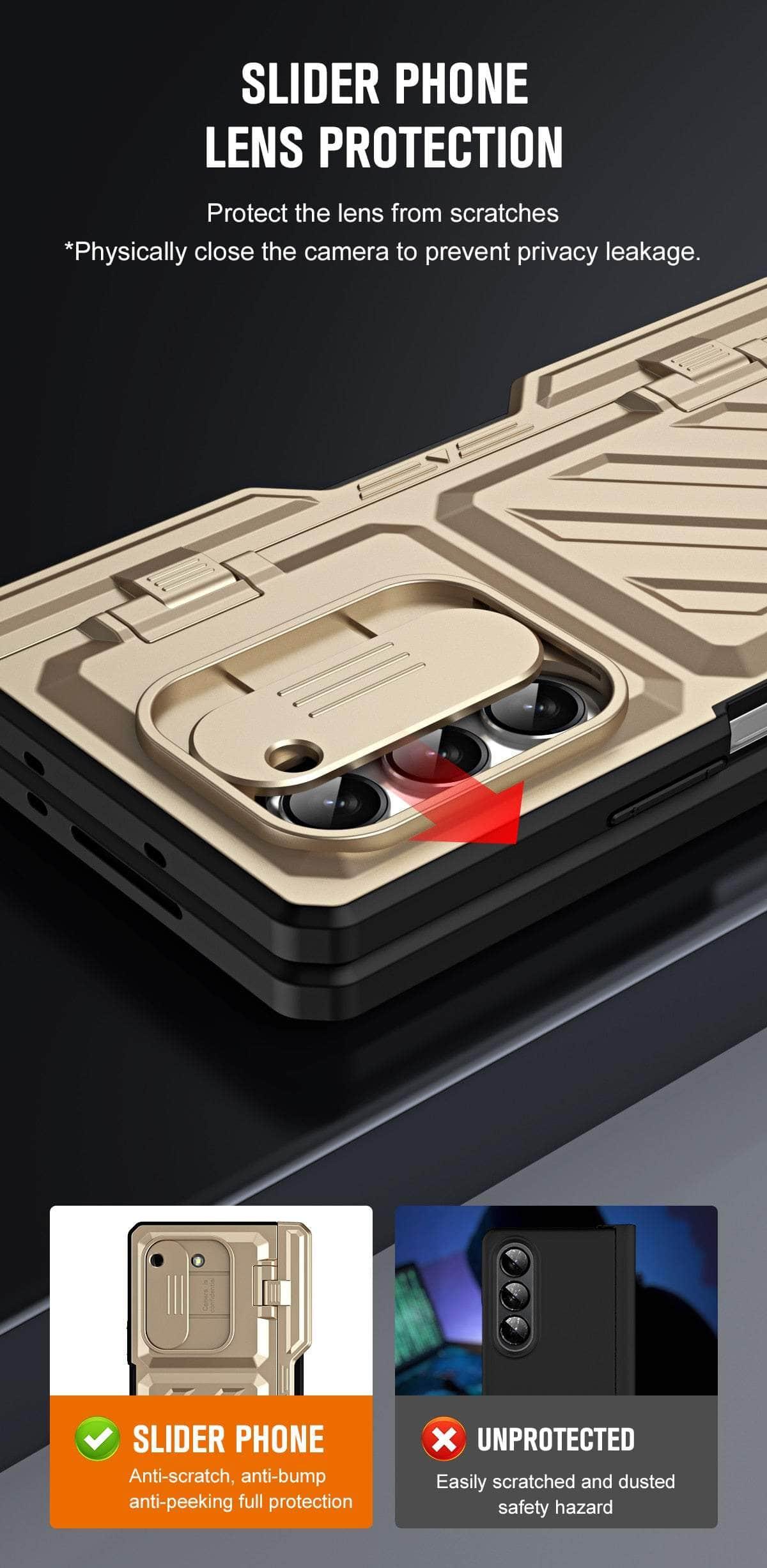 Casebuddy Galaxy Z Fold 5 Rugged Armor Pen Slot Case