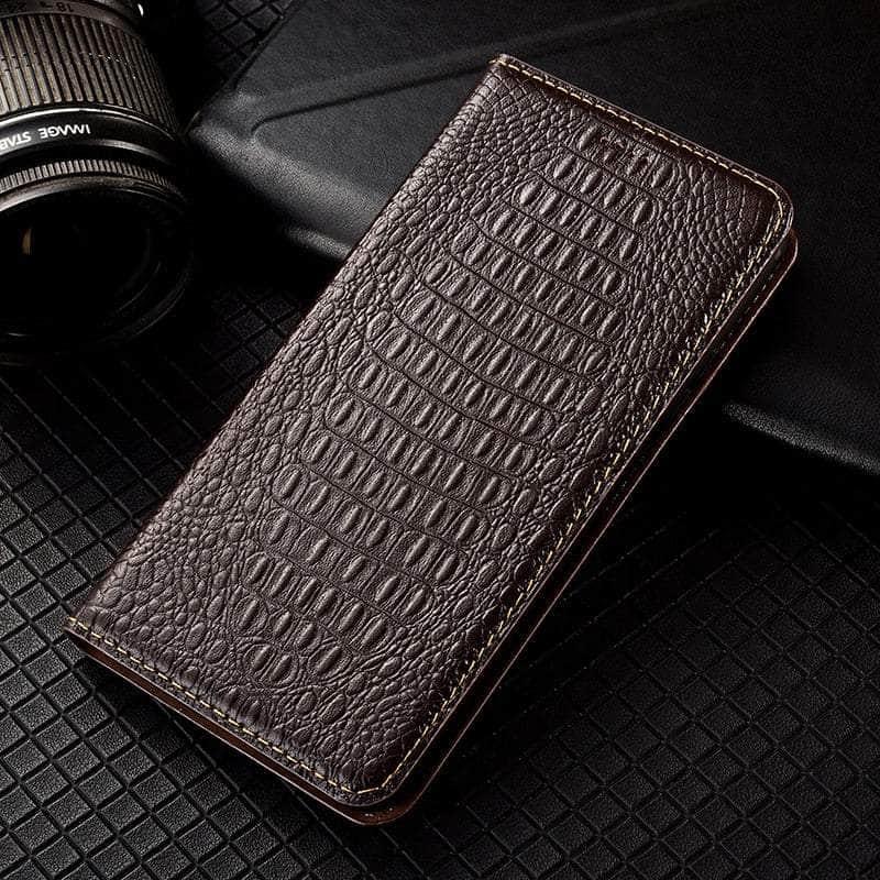 Casebuddy Coffee / Galaxy A54 5G Genuine Galaxy A54 Leather Flip Wallet Case