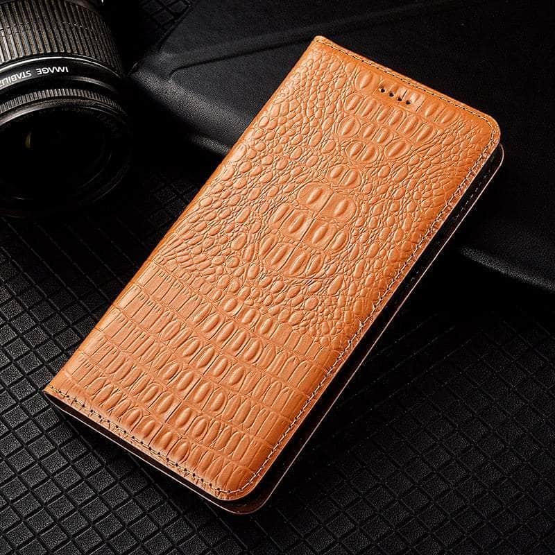 Casebuddy Brown / Galaxy A54 5G Genuine Galaxy A54 Leather Flip Wallet Case