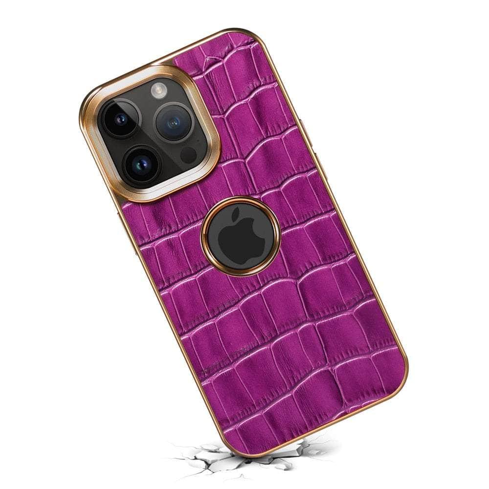 Casebuddy Genuine Leather iPhone 15 Plus 3D Texture Case